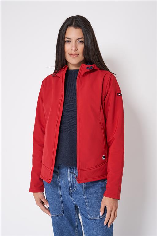 Rote Damen-Softshelljacke